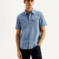 Men's Solid Slim Fit Denim Shirt - Styleshot View