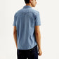 Men's Solid Slim Fit Denim Shirt - Back View