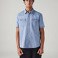 Men's Solid Slim Fit Denim Shirt - Front View