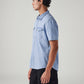 Men's Solid Slim Fit Denim Shirt - Side View