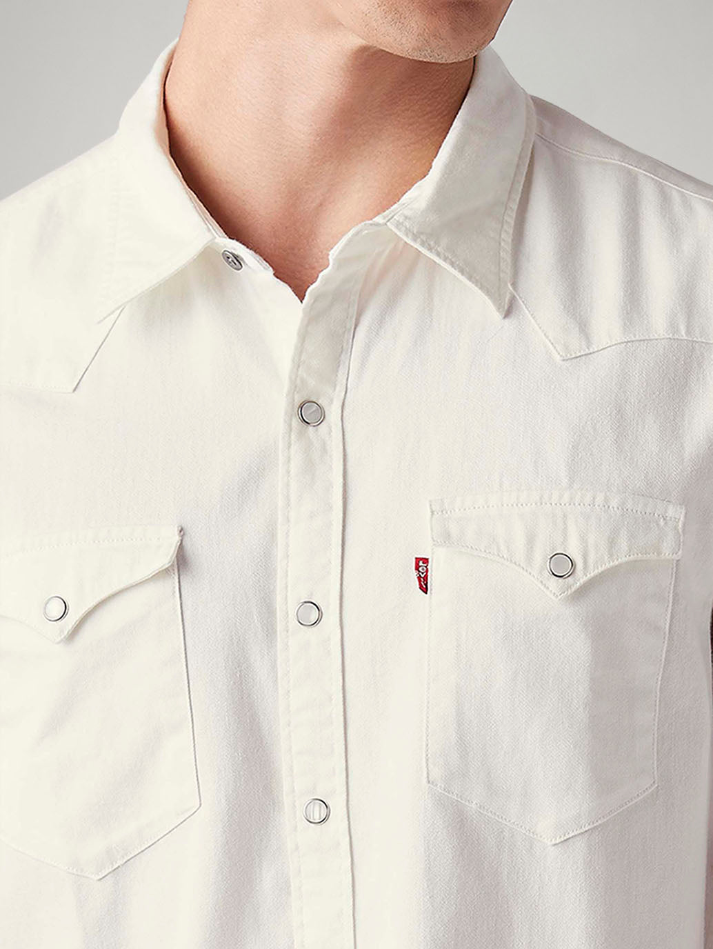 Men's Solid Slim Fit Shirt - Detail View