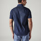 Men's Solid Slim Fit Denim Shirt - Back View