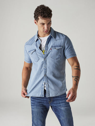 levi's Men's Solid Slim Fit Denim Shirt-picture-14
