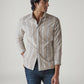 Men's Striped Slim Fit Dobby Shirt - Styleshot View