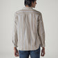 Men's Striped Slim Fit Dobby Shirt - Back View