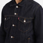 Men's Solid Indigo Spread Collar Jacket
