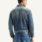 Men's Solid Indigo Spread Collar Denim Jacket