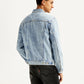 Men's Solid Light Blue Denim Jacket