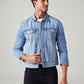 Men's Solid Regular Fit Denim Jacket - Styleshot View