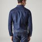 Men's Solid Regular Fit Denim Jacket - Back View