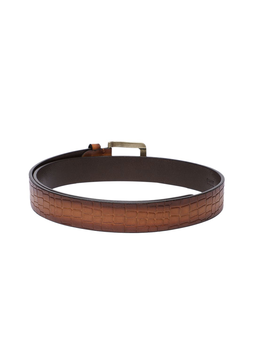Men's Tan Textured Belt - 29340d58-a5f4-4d4d-a476-ca7ecb41032a1742207070446-Men-Textured-Leather-Belt-3861742207070179-2 View