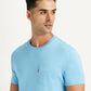 Men's Solid Slim Fit T-Shirt - Detail View
