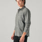 Men's Grey Solid Relaxed Fit Denim Shirt - 37c676ae-1083-4be3-9bd4-b2fd045da53e View