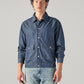Men's Blue Checkered Relaxed Fit Chambray Shacket - 674a3cc4-b738-441a-a0a7-6a7127b4cc1d View