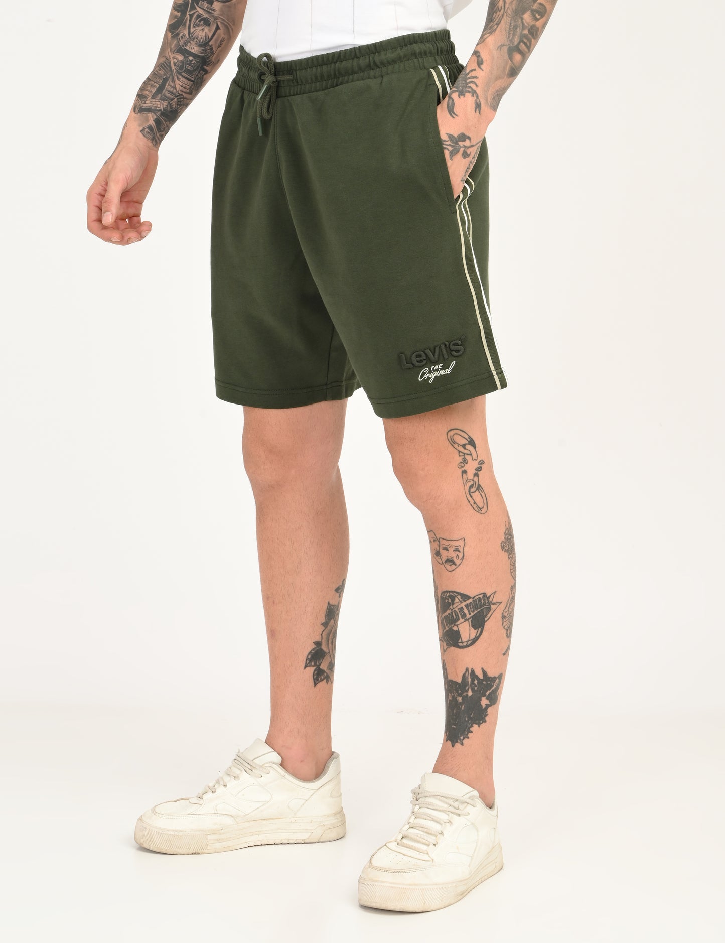 Men's Dark Green Regular Fit Shorts - ad60b7f3-f512-4a2a-a9b6-f4538868bb5e View