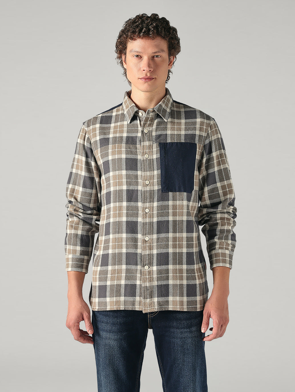 Men's Plaid Relaxed Fit Utility Shirt