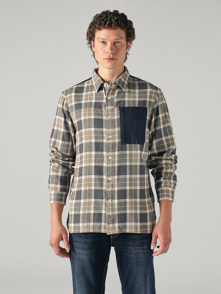 Men's Plaid Relaxed Fit Utility Shirt