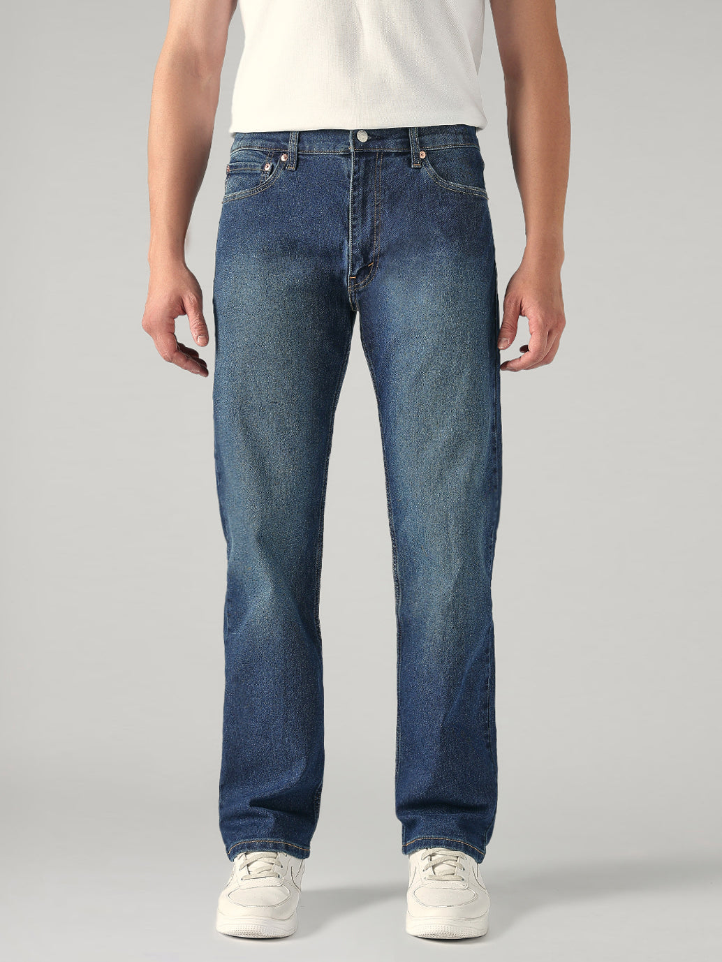 Men's 555 Blue Relaxed Straight Fit Mid Rise Jeans - d3e3a2c4-f1c6-40ad-a004-e5a5ccd15a71 View