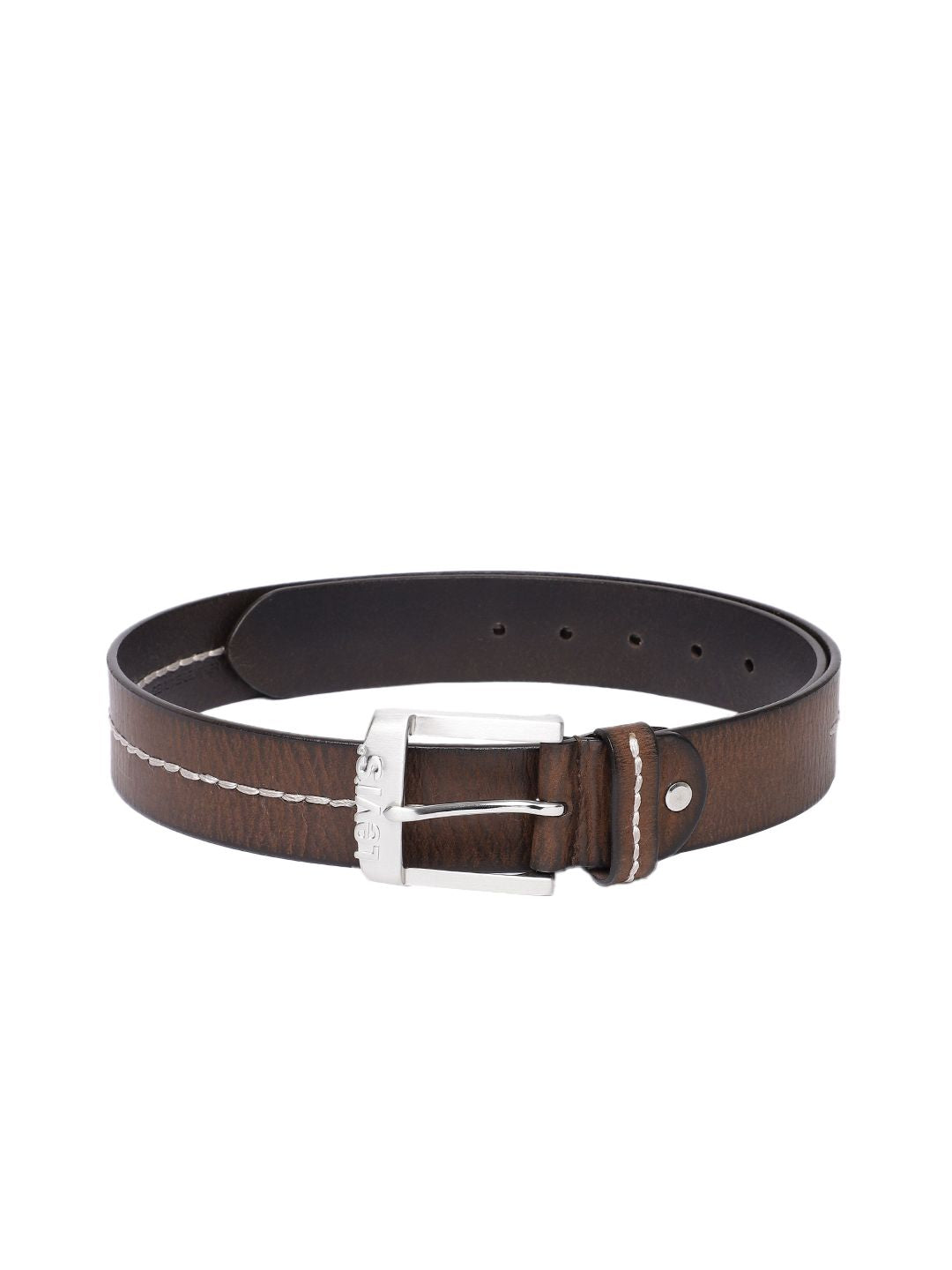 Men's Brown Textured Belt - 2d07ed4e-21a5-4d9b-824b-78e87dd09bb41742190749498-Men-Textured-Leather-Belt-1411742190749337-1 View