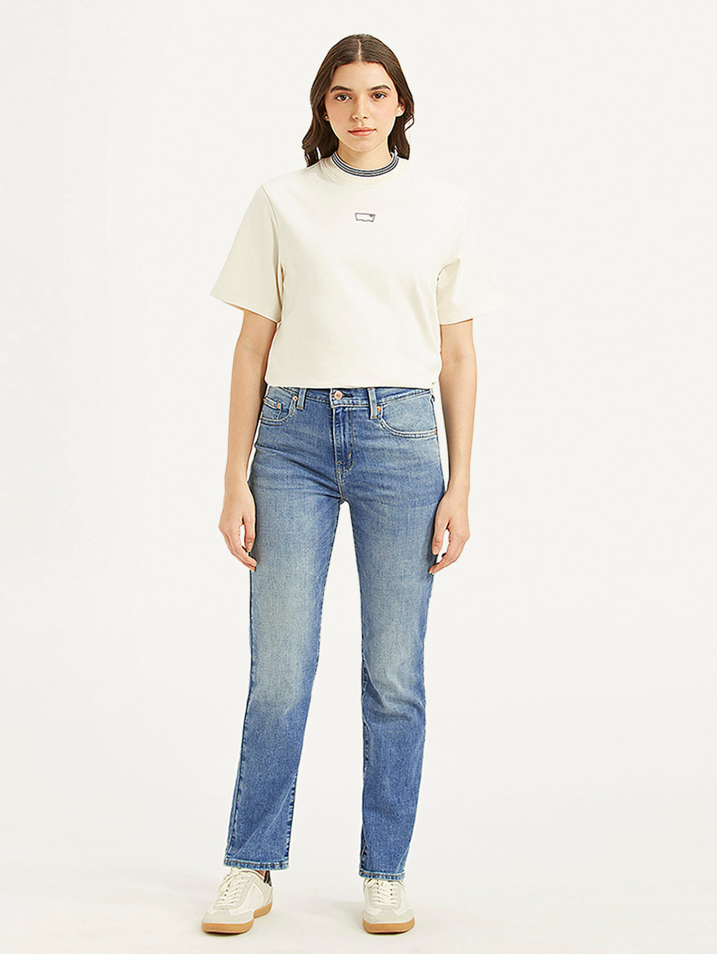 Women's 724 Blue Straight Fit High Rise Jeans - 2ec6842f2756764fc43f422416d75309 View