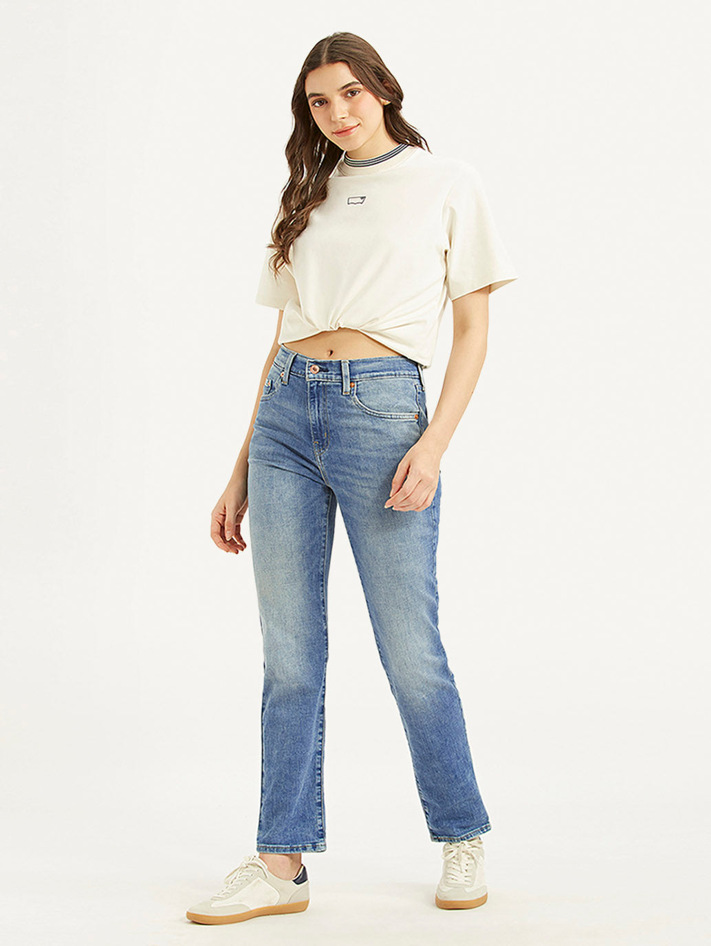 Women's 724 Blue Straight Fit High Rise Jeans - 3160931da0ea317a51798ec7a2de5edf View