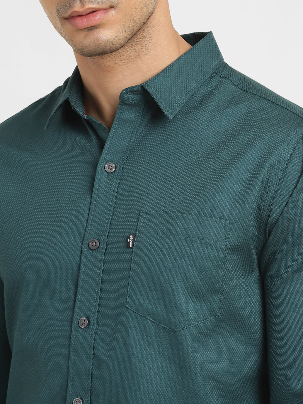 Men's Self Design Slim Fit Shirt