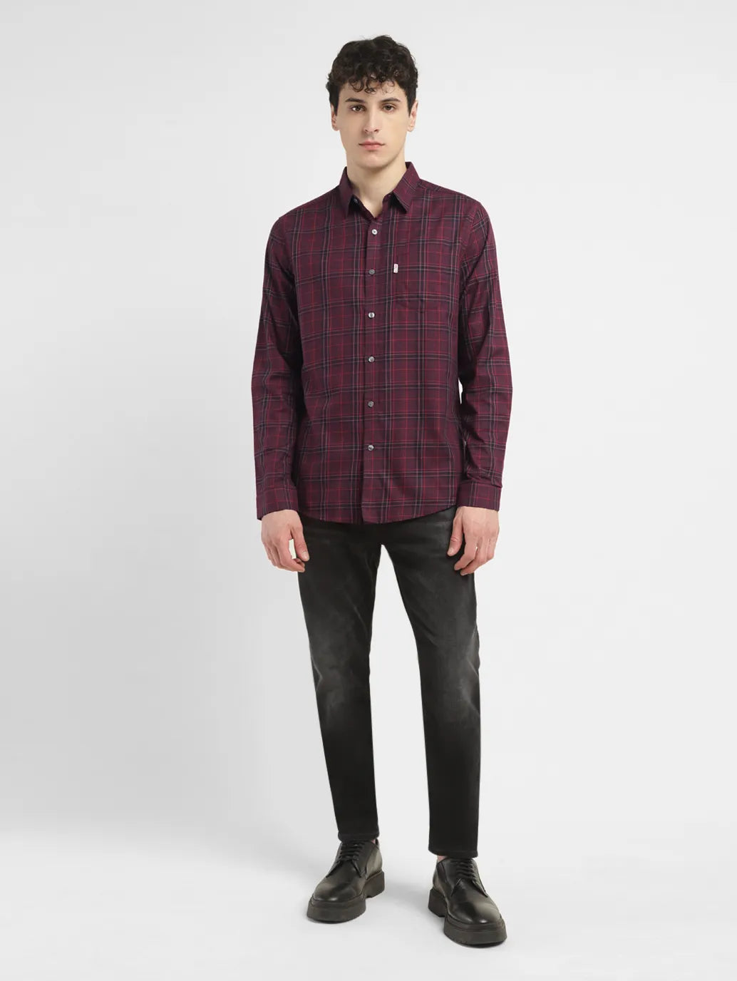 Men's Redloop Checkered Slim Fit Shirt