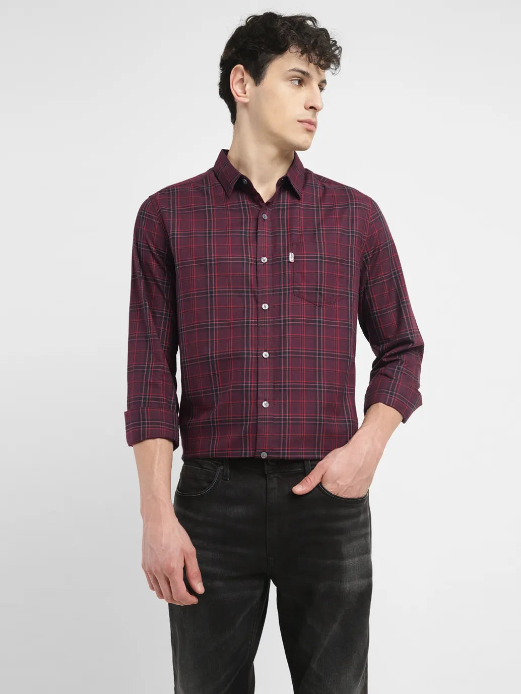 Men's Checkered Slim Fit Shirt