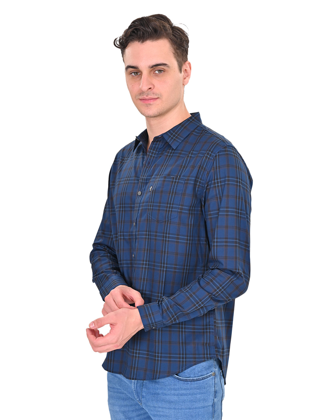 Men's Redloop Checkered Slim Fit Shirt - 2 View