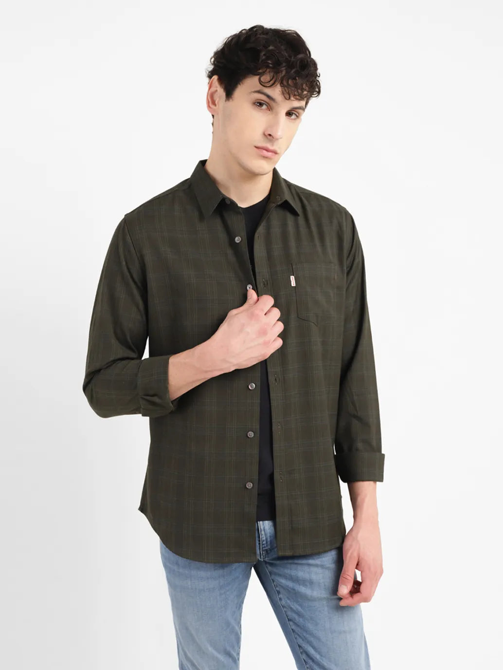 Men's Redloop Checkered Slim Fit Shirt