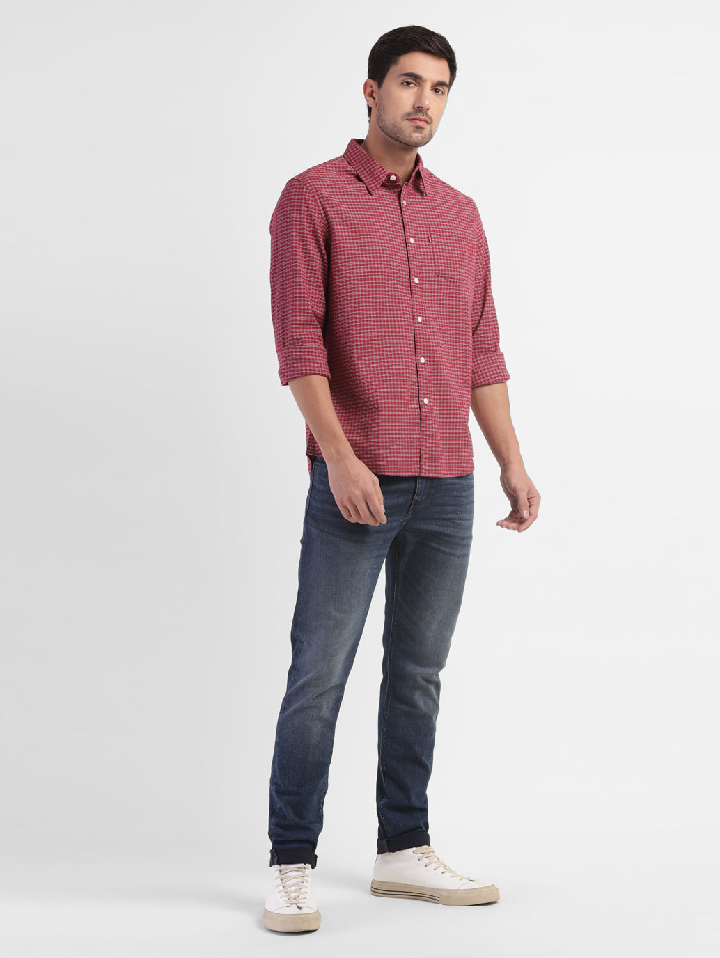 Men's Checkered Slim Fit Shirt