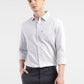Men's Self Design Slim Fit Linen Shirt - ac831d33-e50b-4811-8561-18cb15a095c5 View