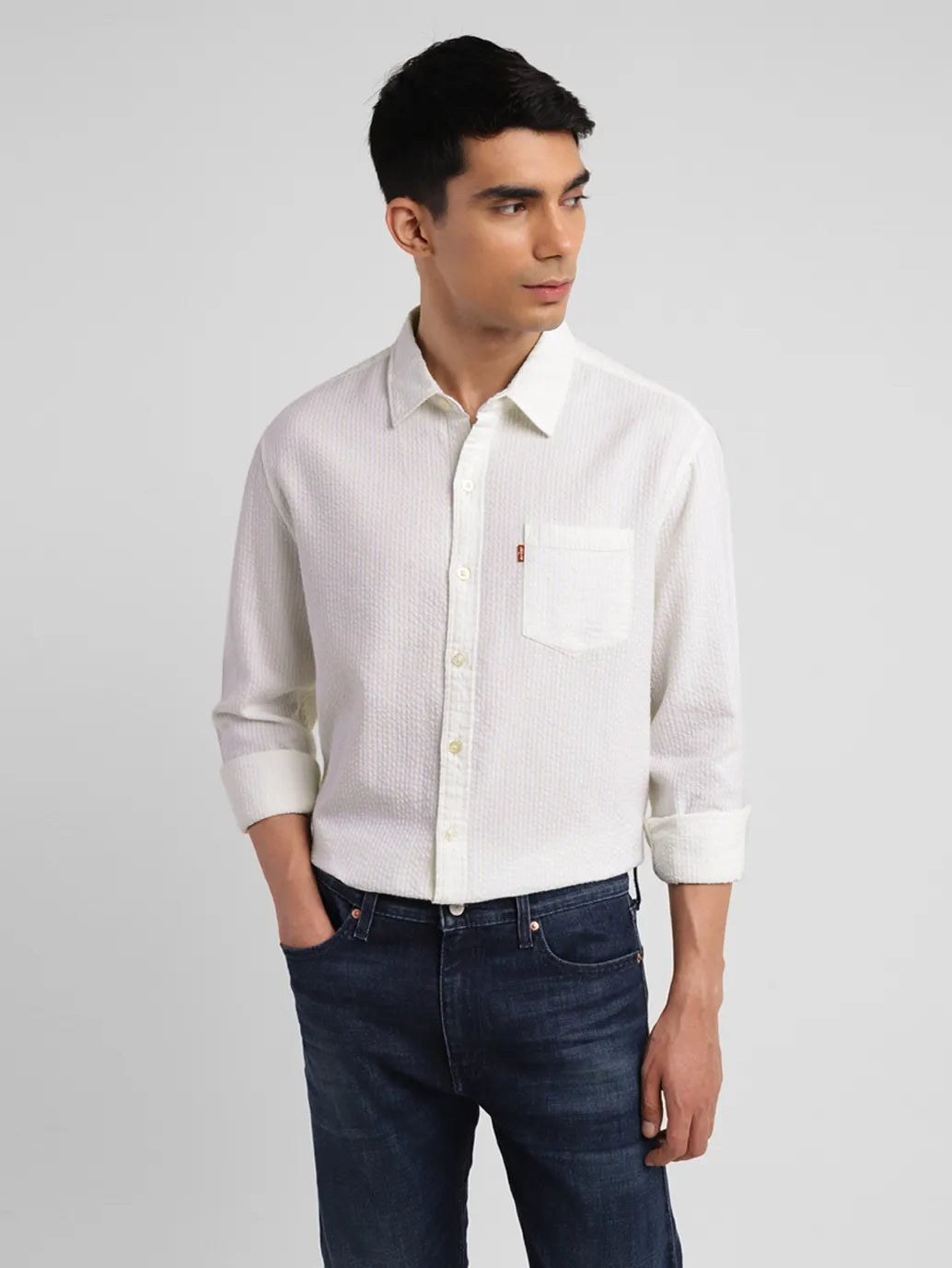 Men's Textured Slim Fit Shirt