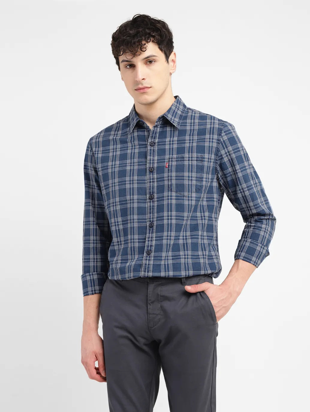 Men's Checkered Slim Fit Shirt