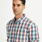 Men's Checkered Spread Collar Shirt