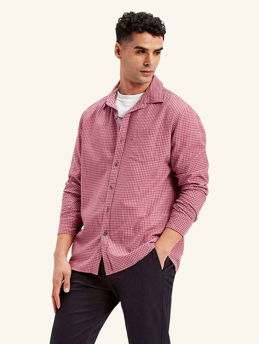 Men's Checkered Slim Fit Shirt