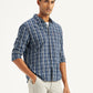 Men's Checkered Spread Collar Shirt - 55120ed9-cf49-4299-bda6-edcaeedab399 View