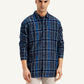 Men's Checkered Spread Collar Shirt