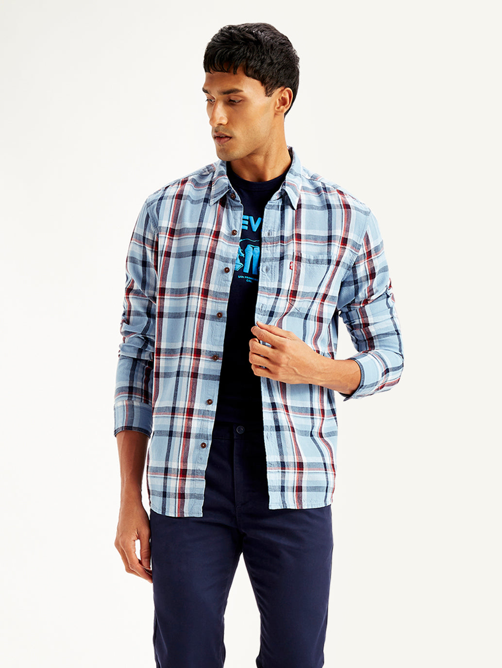 Men's Plaid Slim Fit Shirt