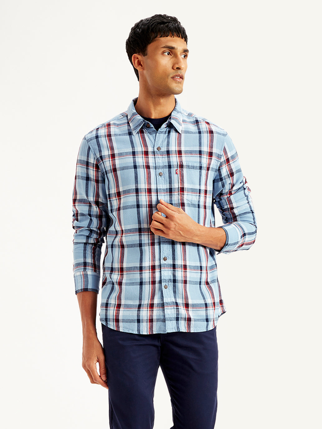 Men's Plaid Slim Fit Shirt