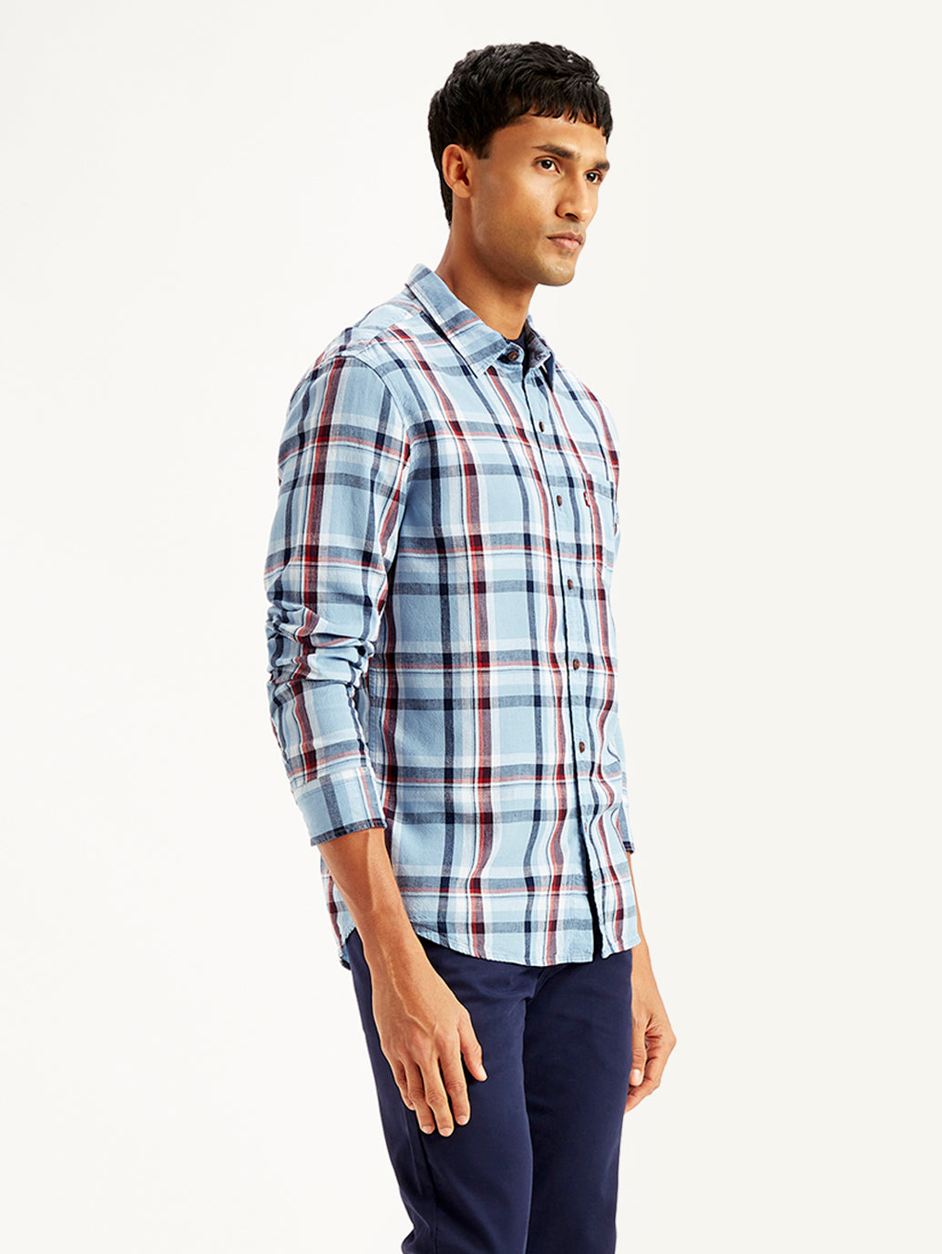 Men's Plaid Slim Fit Shirt