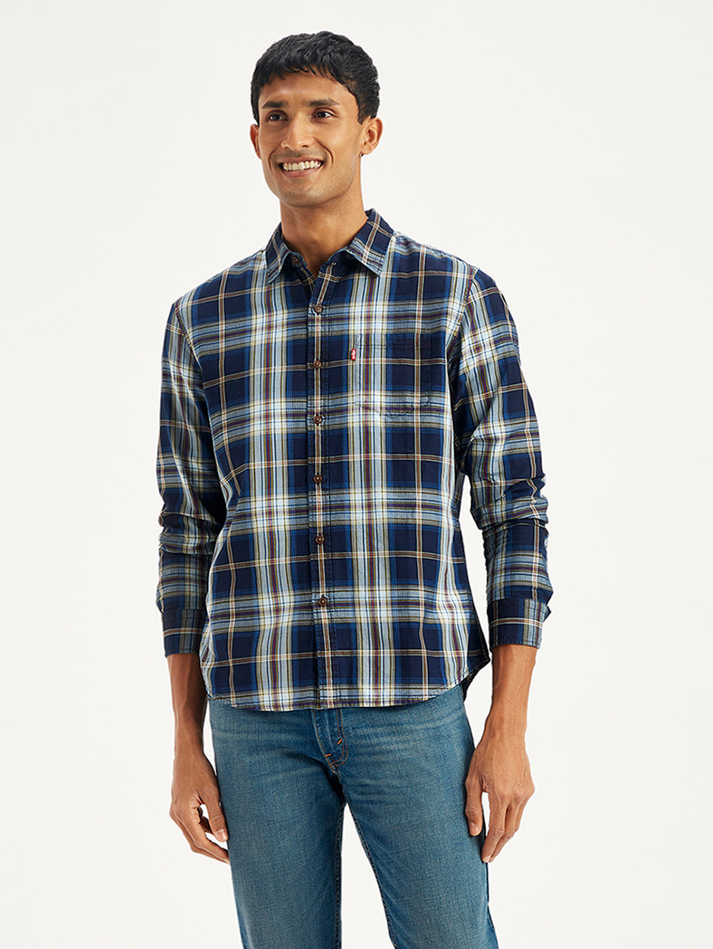 Men's Plaid Slim Fit Shirt