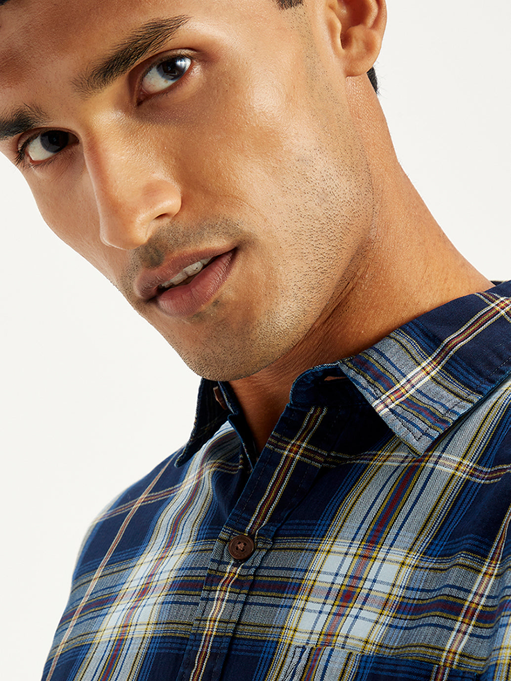 Men's Plaid Slim Fit Shirt