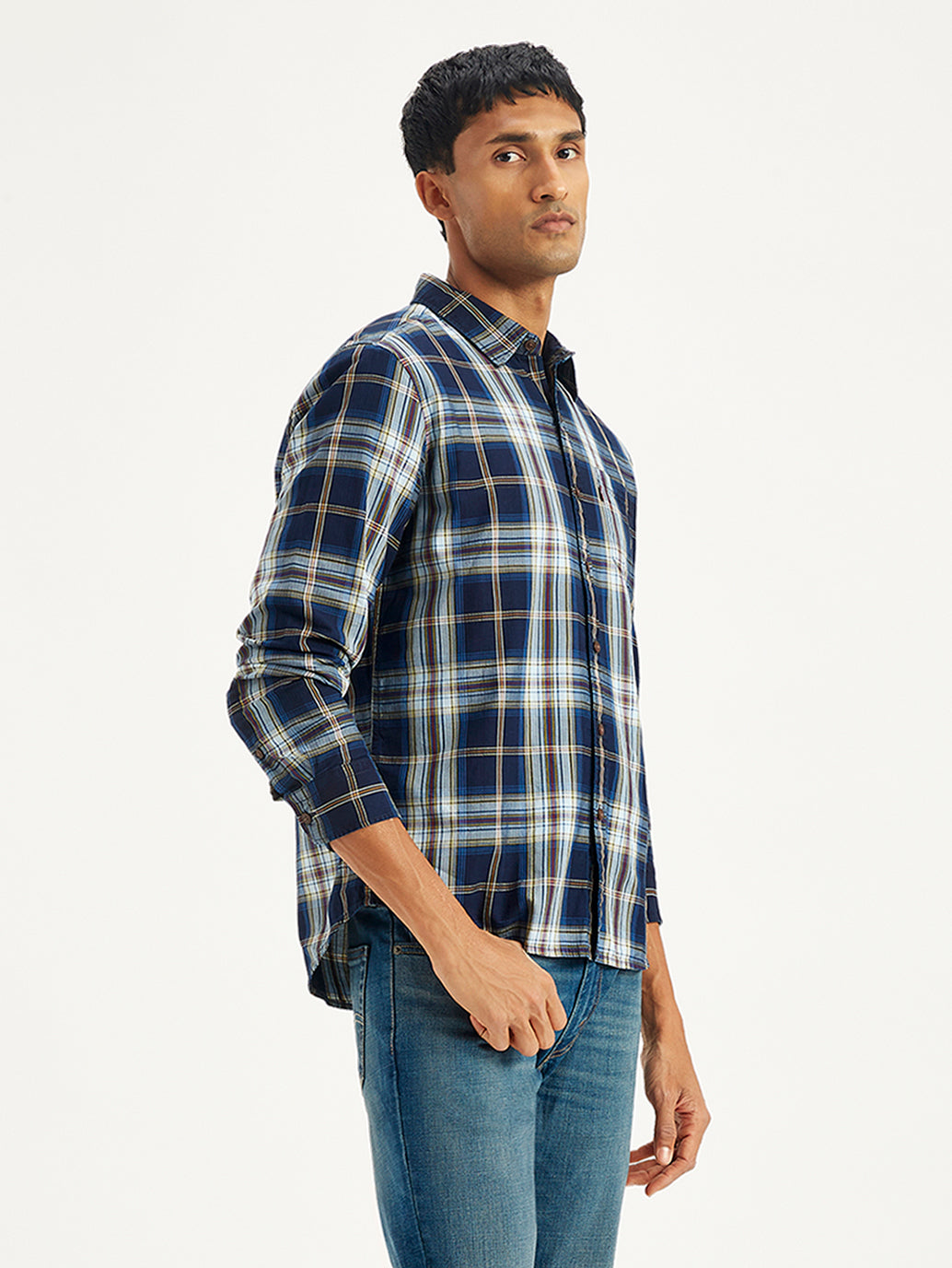 Men's Plaid Slim Fit Shirt