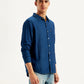 Men's Solid Regular Fit Denim Shirt