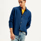 Men's Solid Regular Fit Denim Shirt