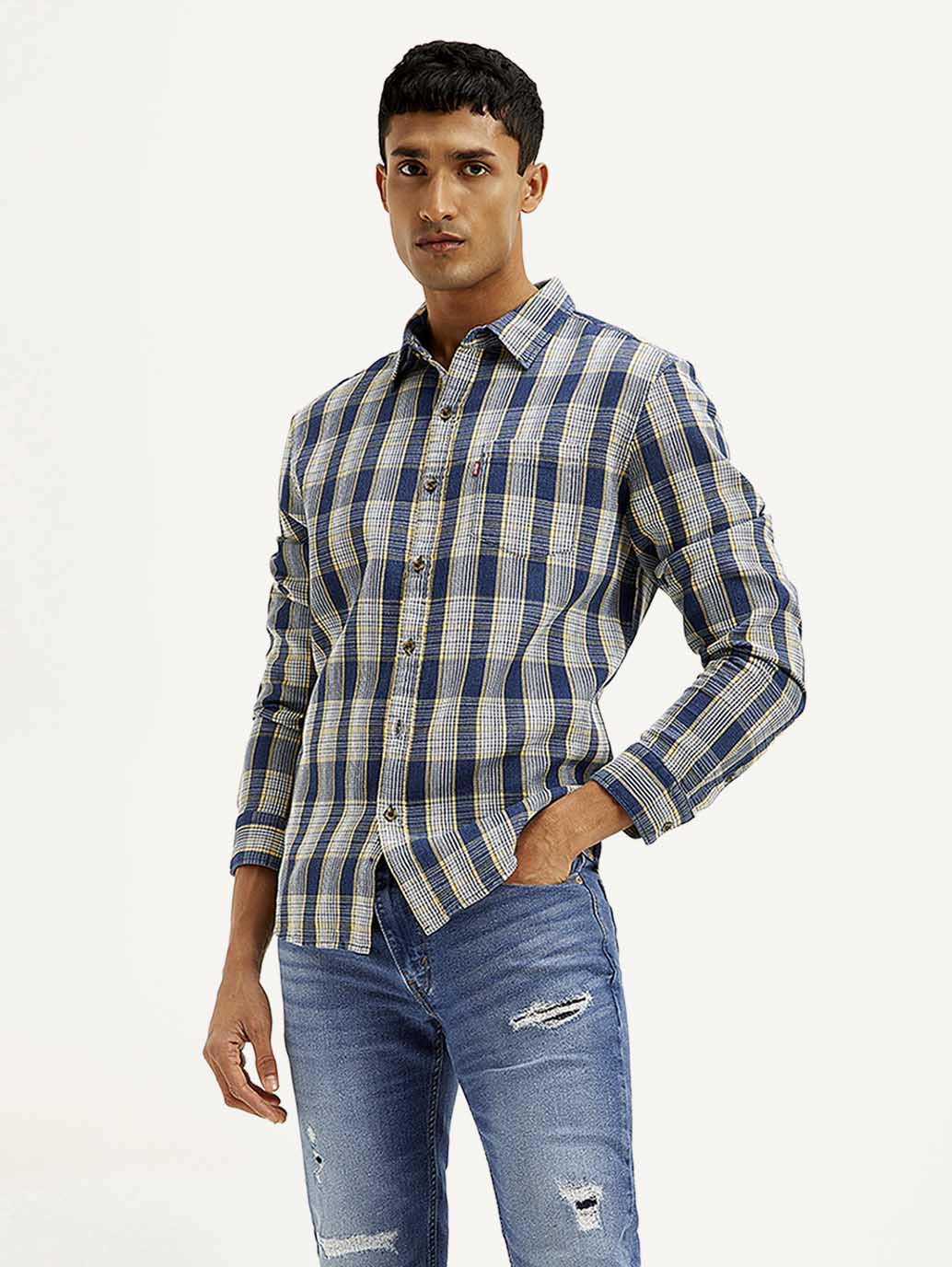 Men's Checkered Slim Fit Shirt