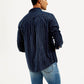 Men's Striped Slim Fit Corduroy Shirt - Back View