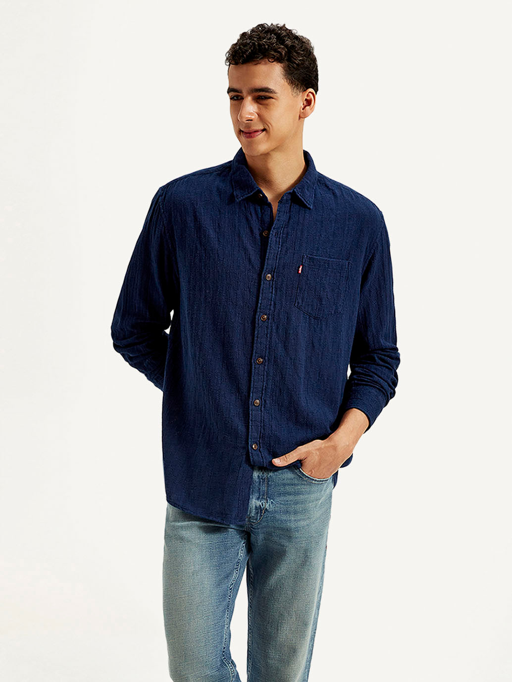 Men's Textured Slim Fit Shirt