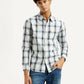 Men's Plaid White Slim Fit Shirt - Styleshot View